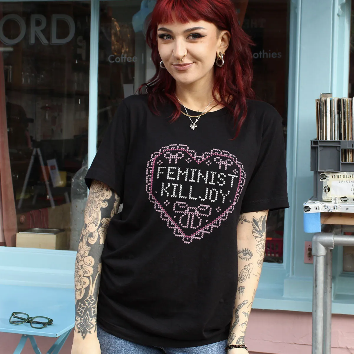 Feminist Killjoy Ugly Christmas T-Shirt sold by The Spark Company product image thumbnail 2