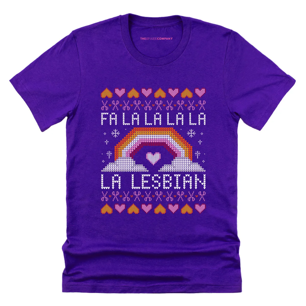 Fa-La-La Lesbian Ugly Christmas T-Shirt sold by The Spark Company product image thumbnail 5