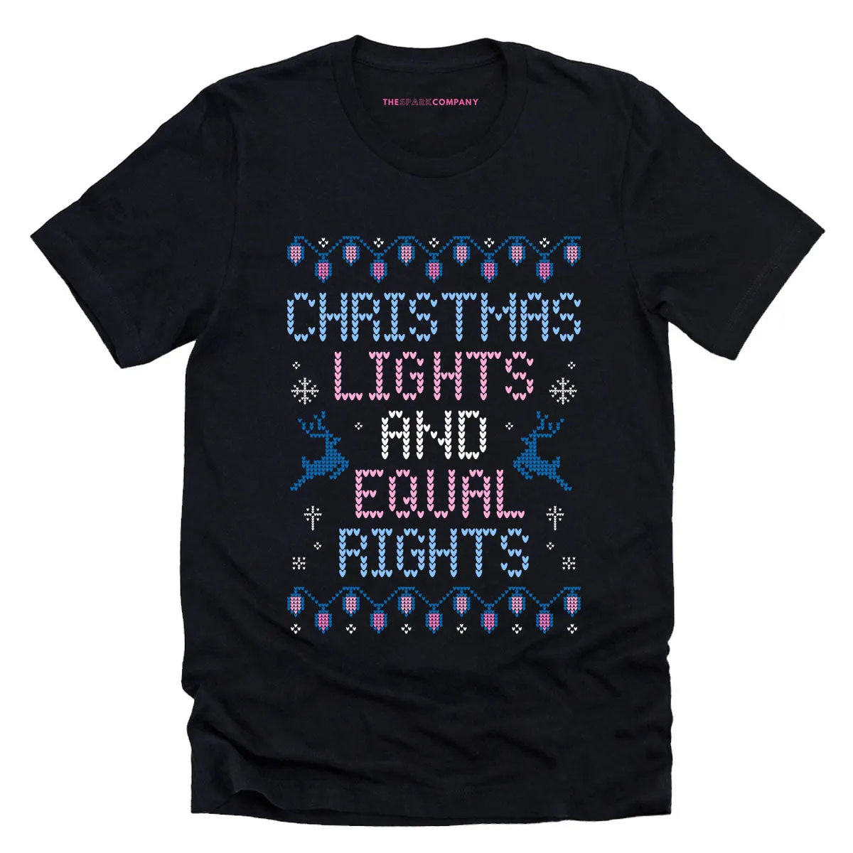 Christmas Lights And Equal Rights Ugly Christmas T-Shirt sold by The Spark Company