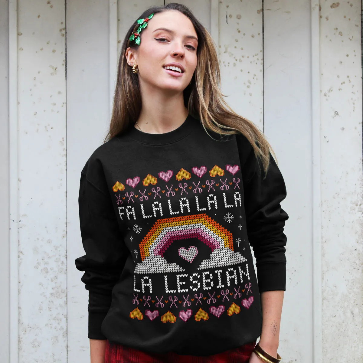 Fa-La-La Lesbian Ugly Christmas Jumper sold by The Spark Company product image thumbnail 2