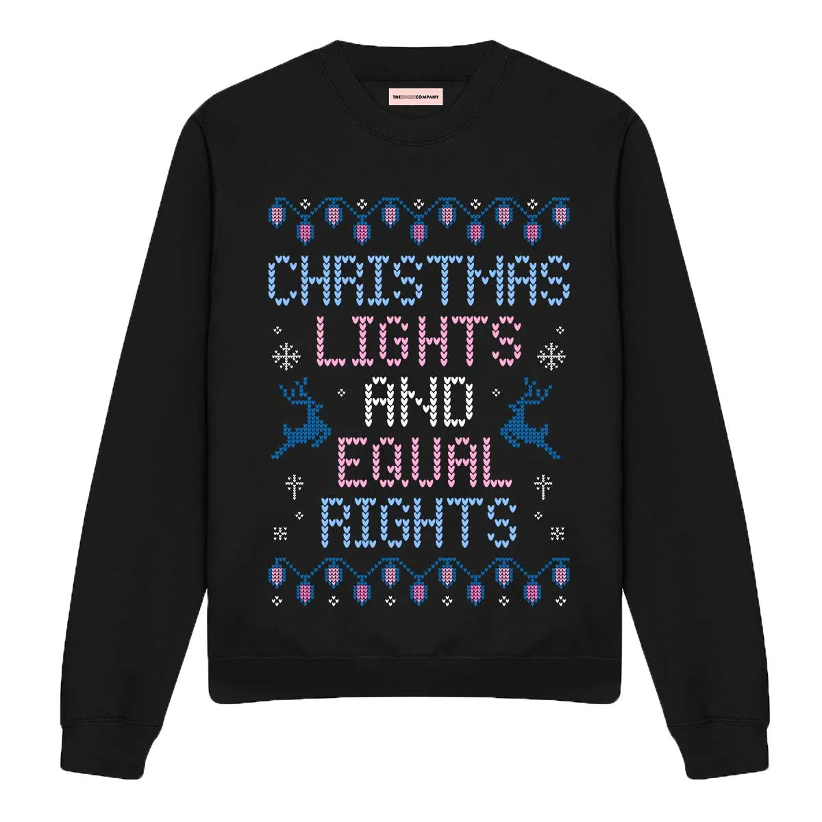 Christmas Lights And Equal Rights Ugly Christmas Jumper sold by The Spark Company