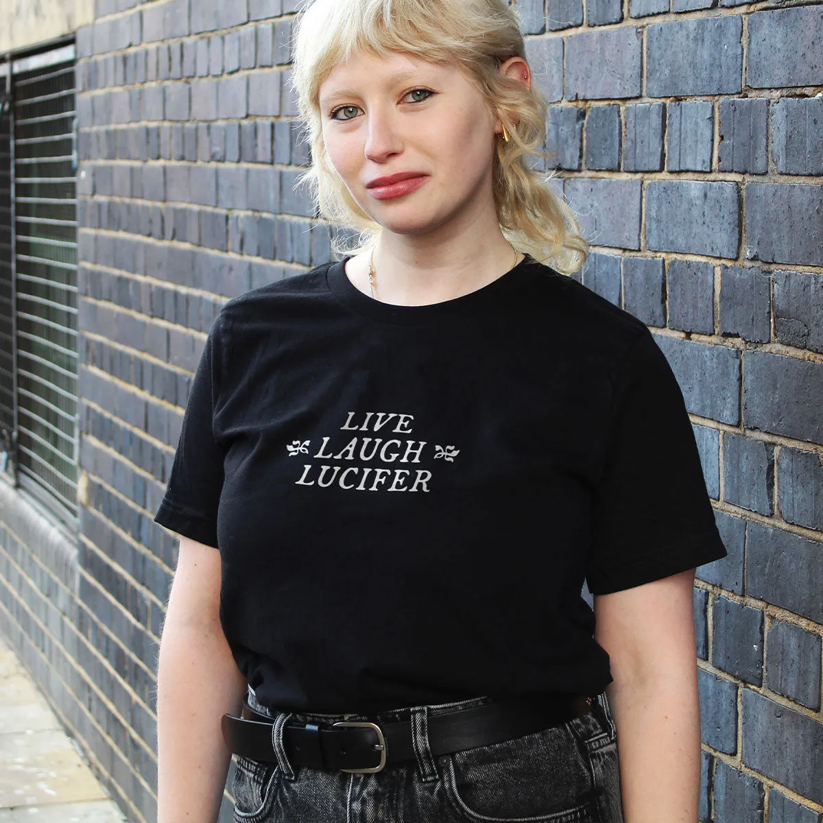Live Laugh Lucifer T-Shirt sold by The Spark Company product image thumbnail 2