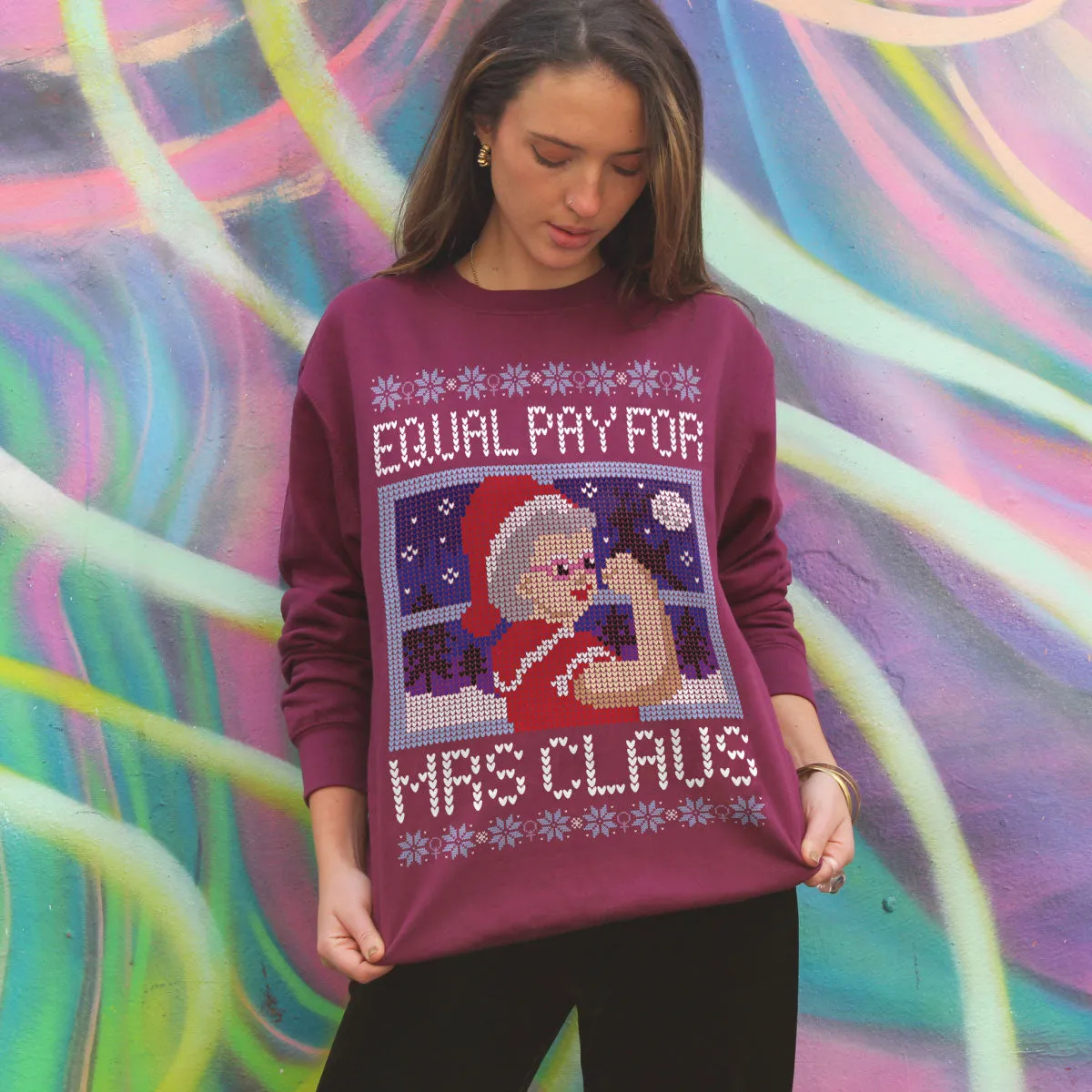 Equal Pay For Mrs Claus Ugly Christmas Jumper sold by The Spark Company product image thumbnail 2