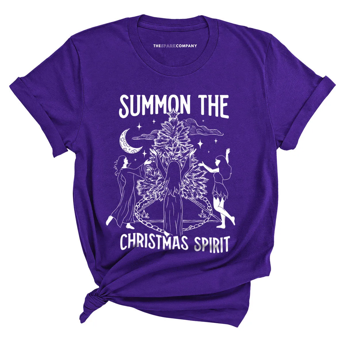 Summon The Christmas Spirit Ugly Christmas T-Shirt sold by The Spark Company product image thumbnail 2