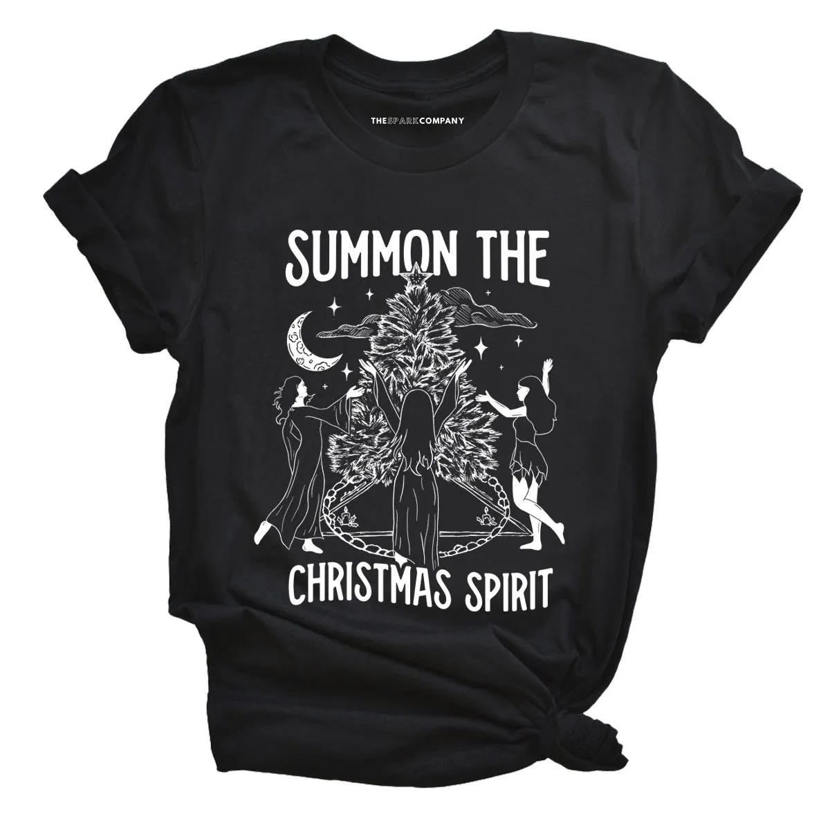 Summon The Christmas Spirit Ugly Christmas T-Shirt sold by The Spark Company product image thumbnail 4