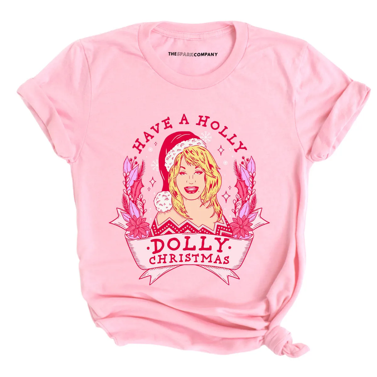 Holly Dolly Christmas Ugly Christmas T-Shirt sold by The Spark Company product image thumbnail 3