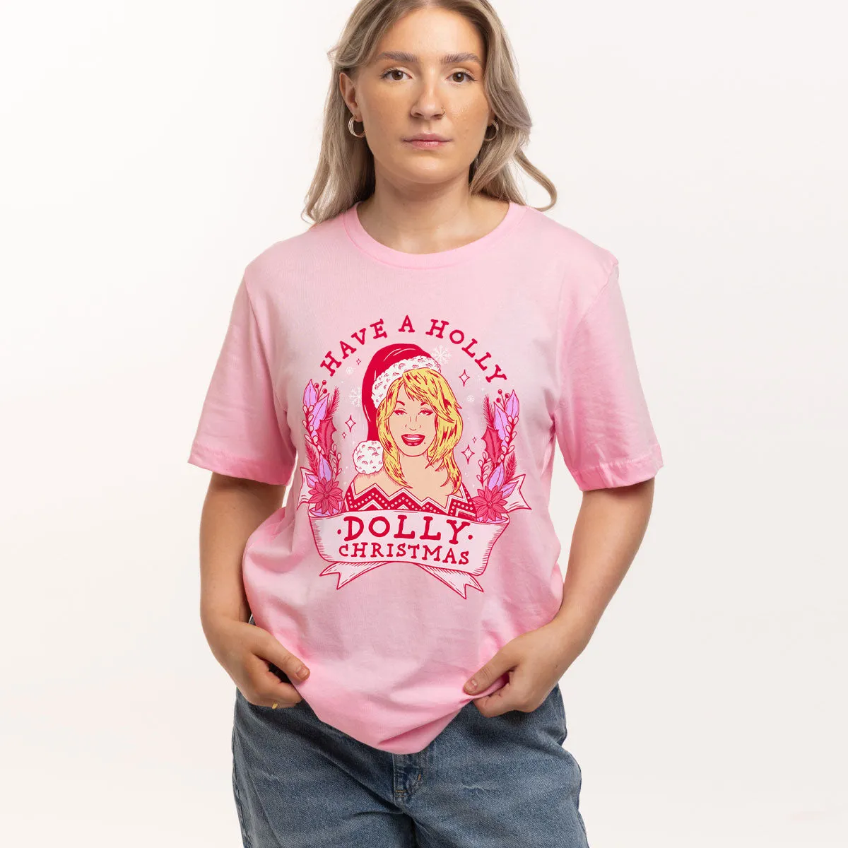 Holly Dolly Christmas Ugly Christmas T-Shirt sold by The Spark Company product image thumbnail 2