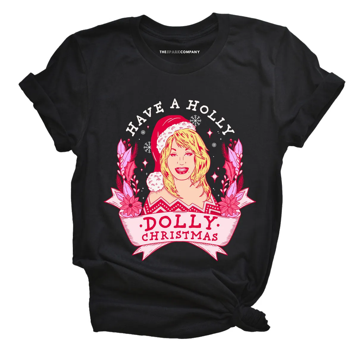 Holly Dolly Christmas Ugly Christmas T-Shirt sold by The Spark Company product image thumbnail 4