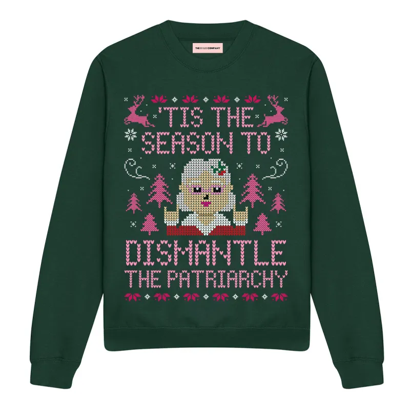 Tis The Season To Dismantle The Patriarchy Ugly Christmas Jumper sold by The Spark Company