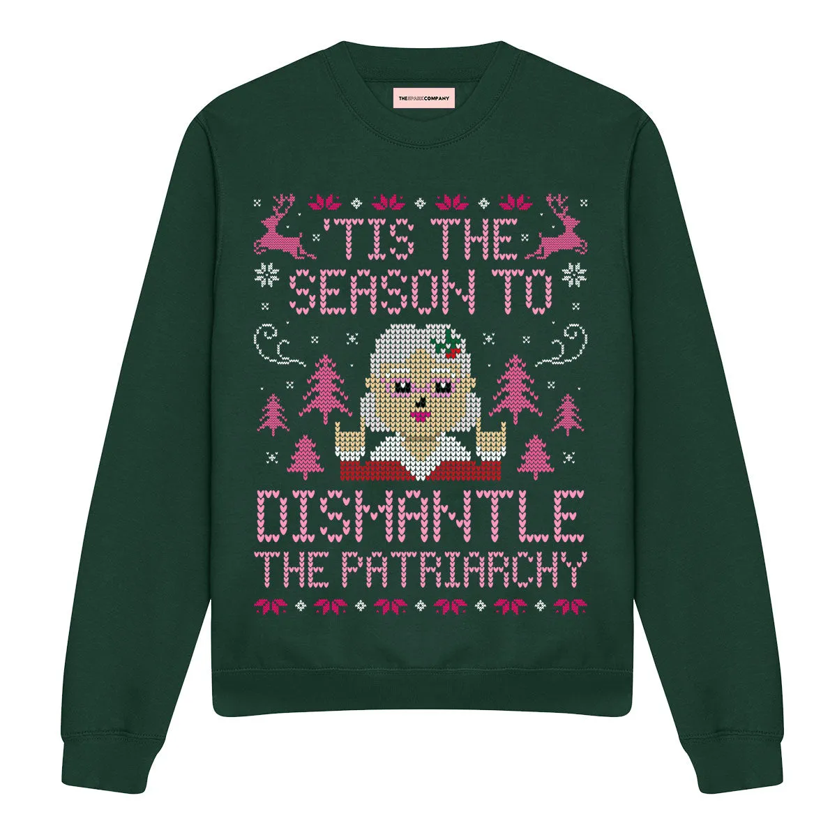 Tis The Season To Dismantle The Patriarchy Ugly Christmas Jumper sold by The Spark Company