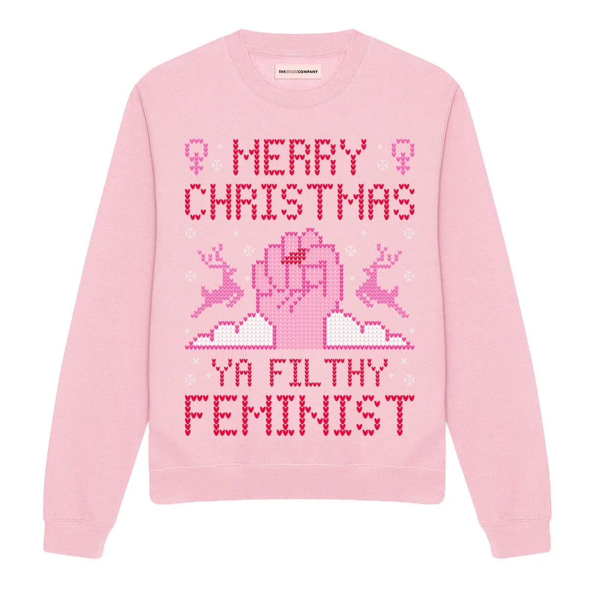 Merry Christmas Ya Filthy Feminist Ugly Christmas Jumper sold by The Spark Company product image thumbnail 4