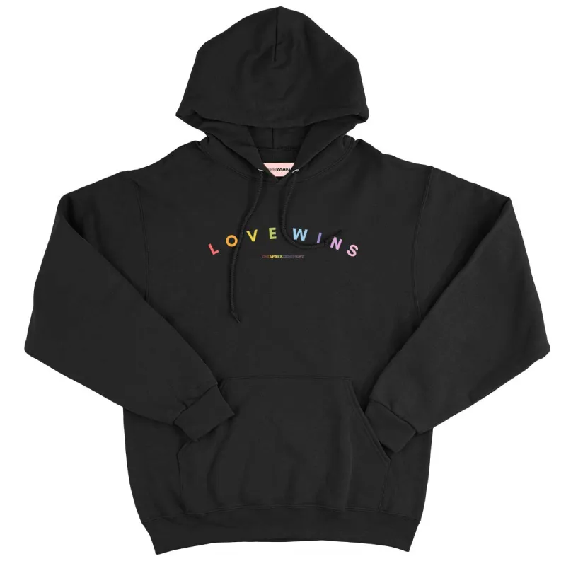 Love Wins Pastel Heart Hoodie sold by The Spark Company