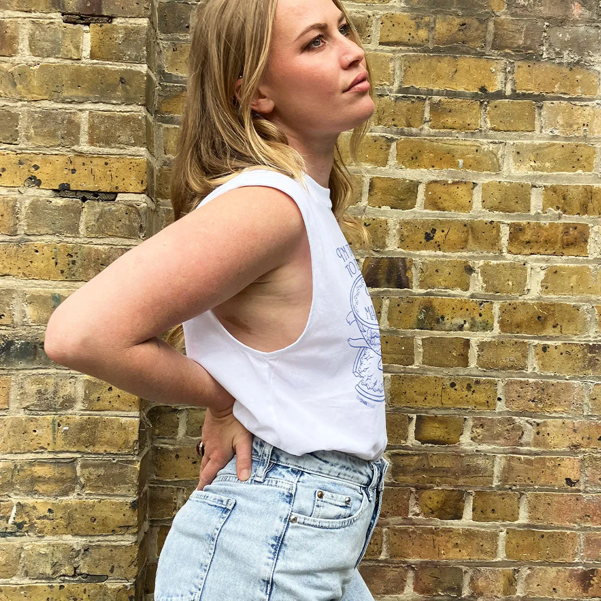 I'm Too Clumsy To Be Around Fragile Masculinity Sleeveless T-Shirt sold by The Spark Company product image thumbnail 3