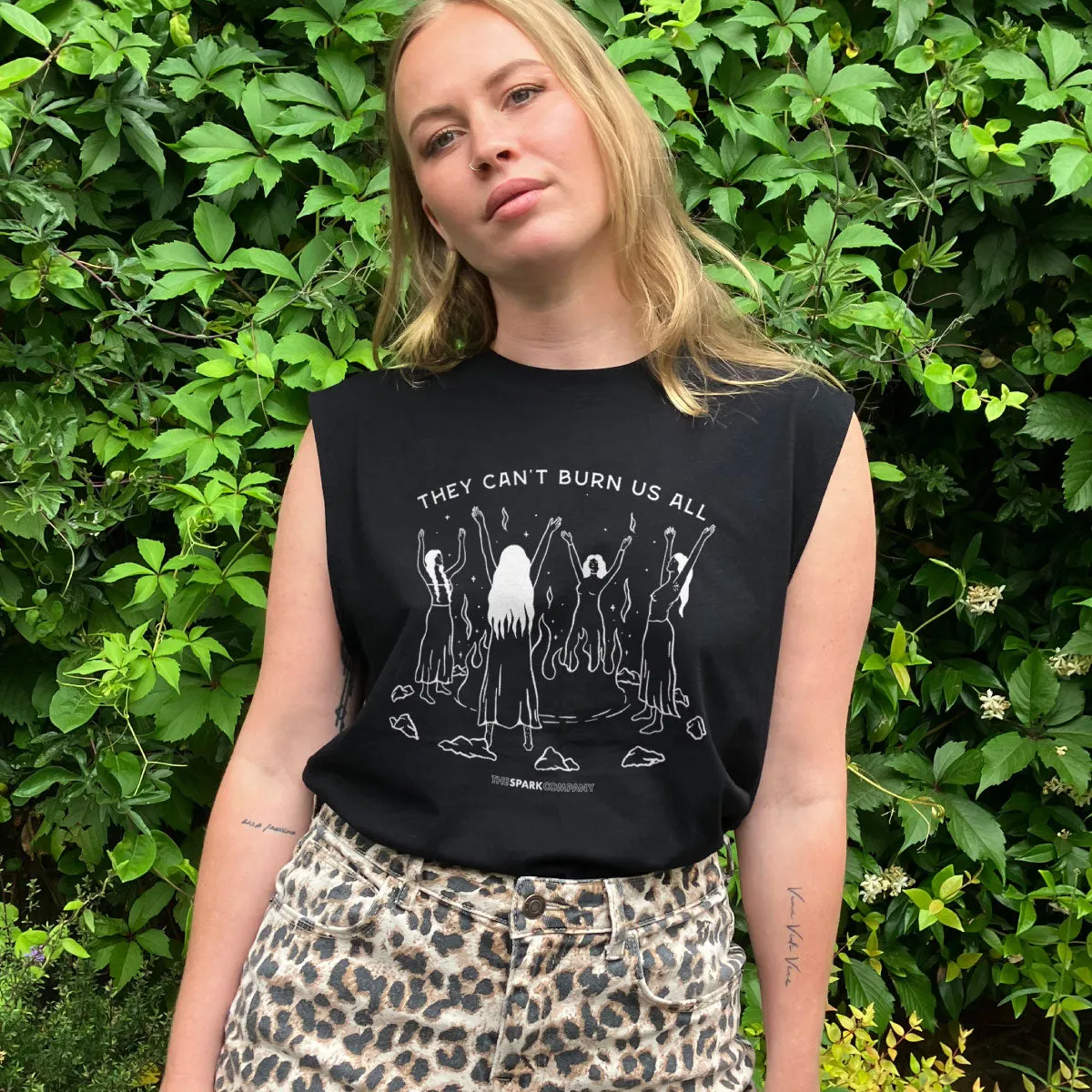 They Can't Burn Us All Sleeveless T-Shirt sold by The Spark Company product image thumbnail 2