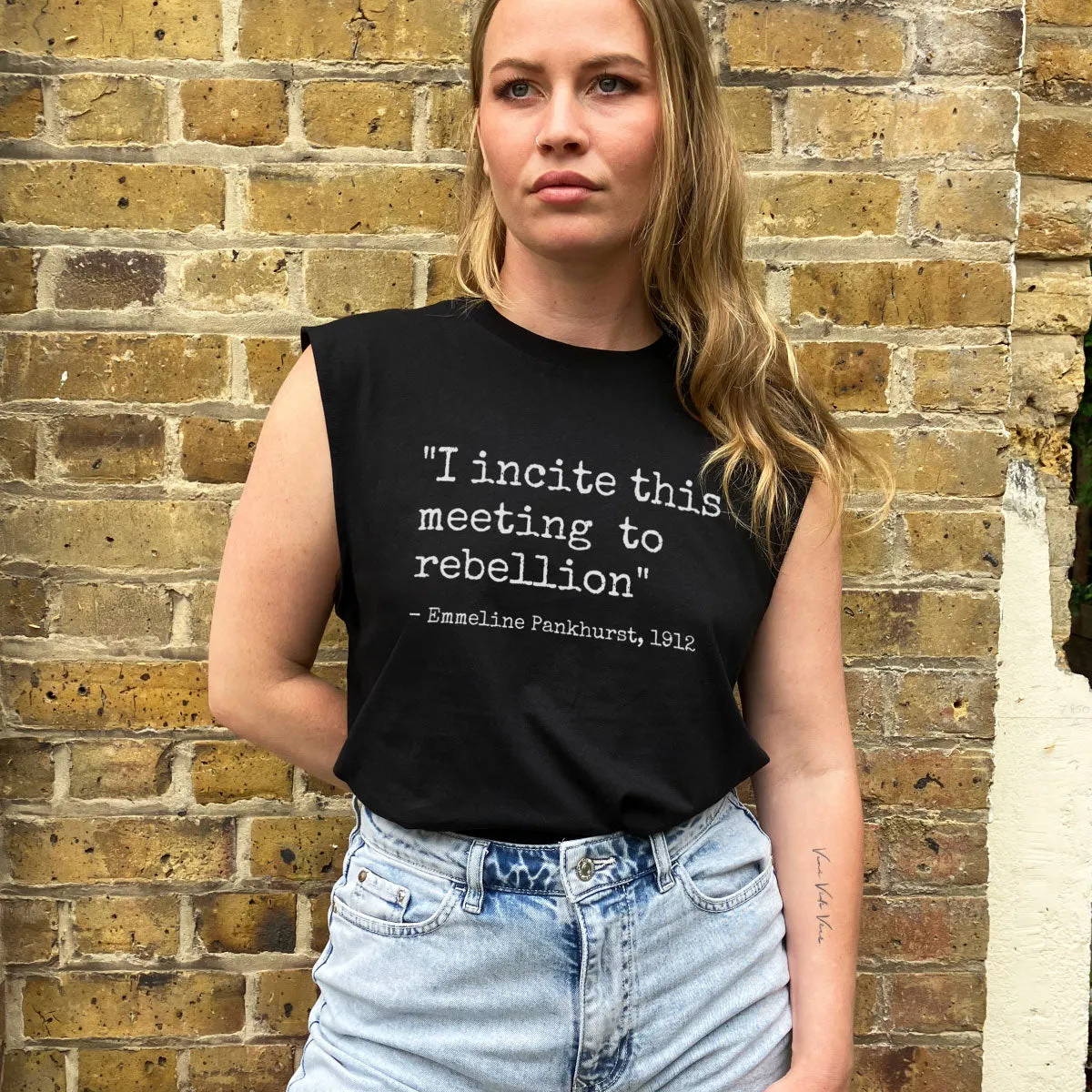 I Incite This Meeting To Rebellion Sleeveless T-Shirt sold by The Spark Company product image thumbnail 2