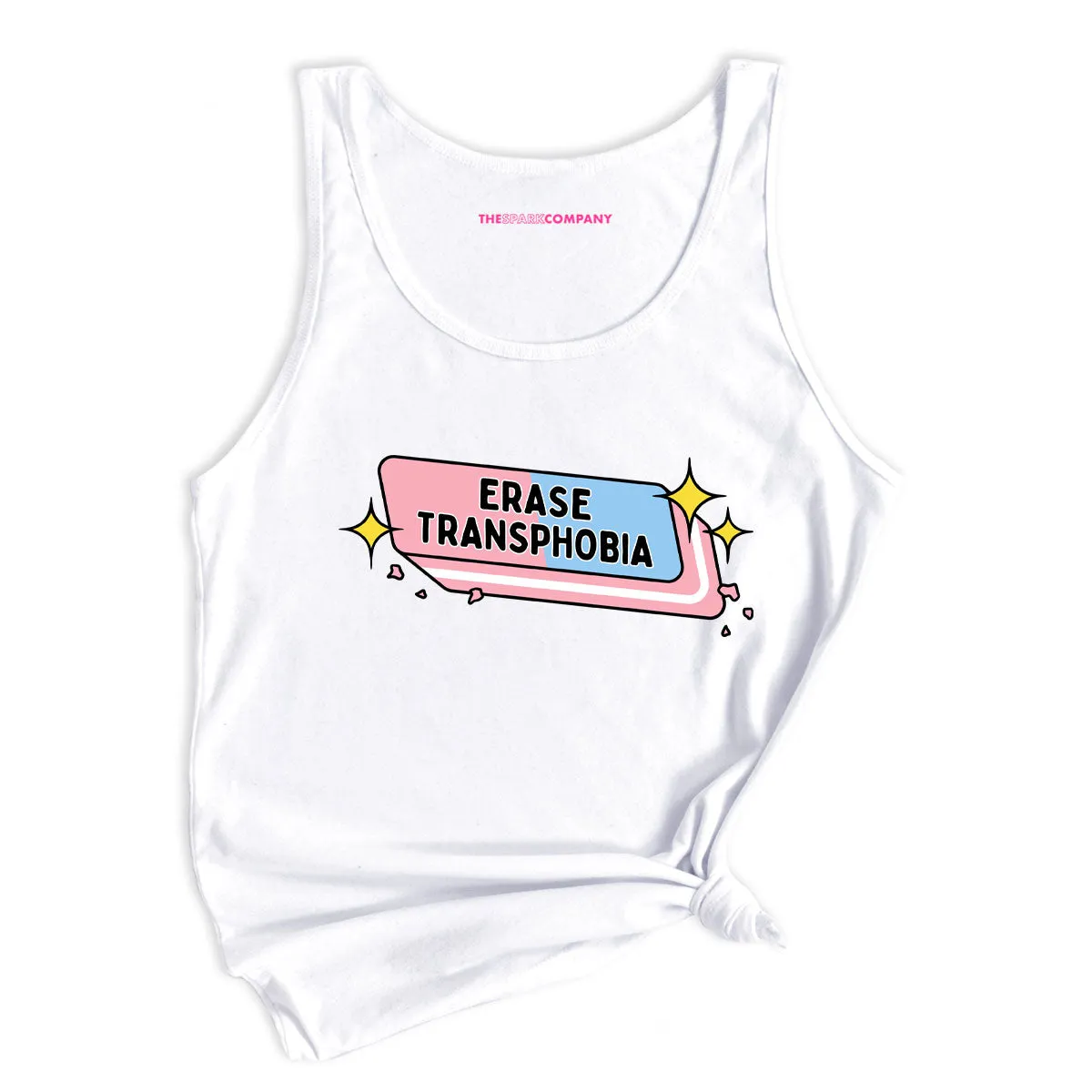 Erase Transphobia Tank Top sold by The Spark Company product image thumbnail 4