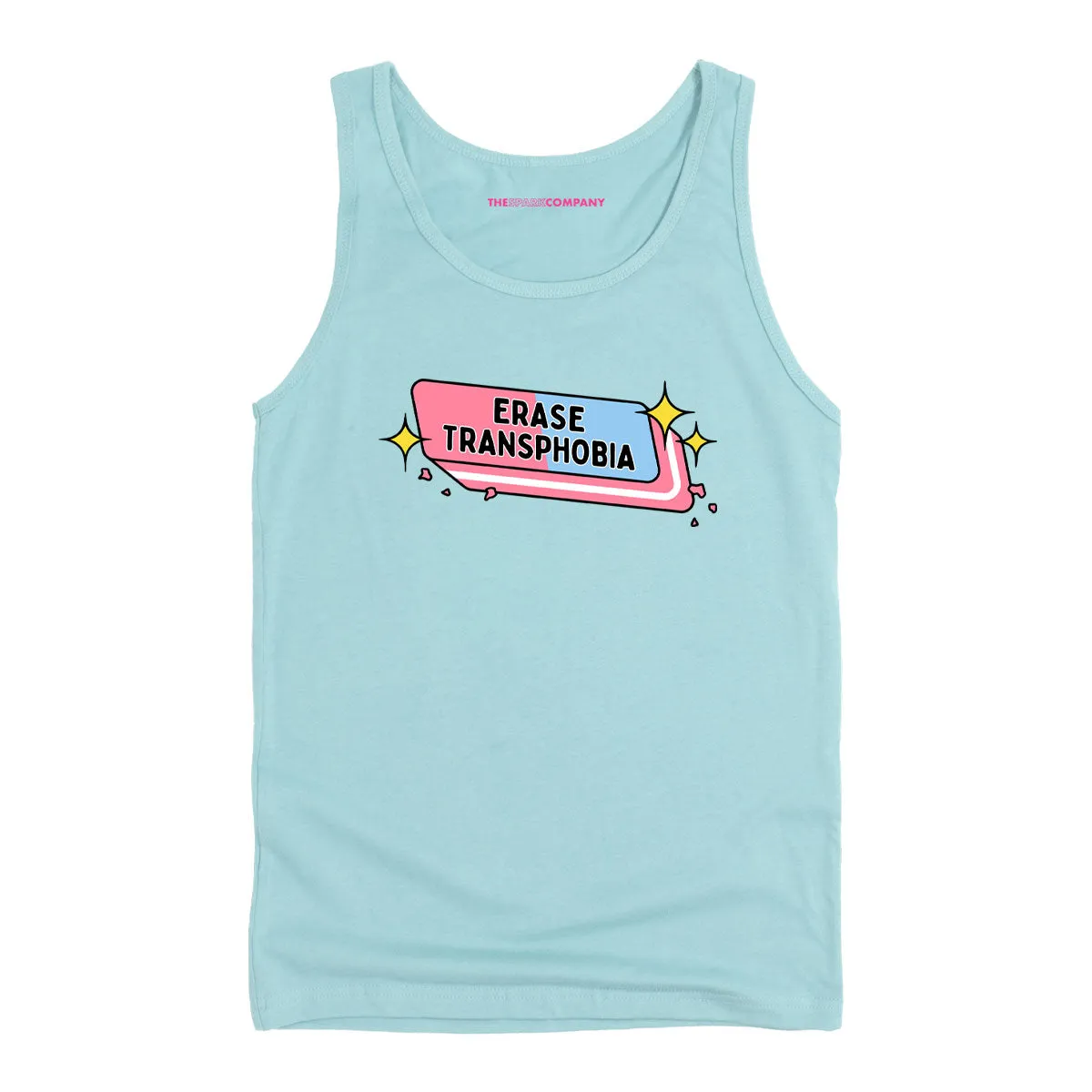 Erase Transphobia Tank Top sold by The Spark Company product image thumbnail 3