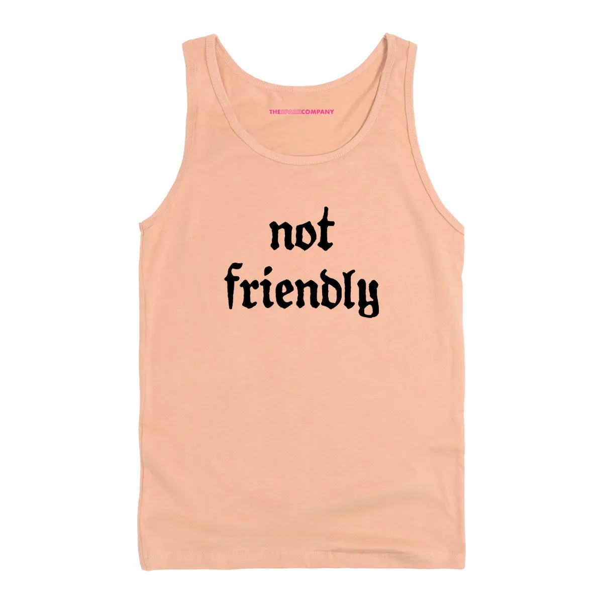Not Friendly Tank Top sold by The Spark Company product image thumbnail 4
