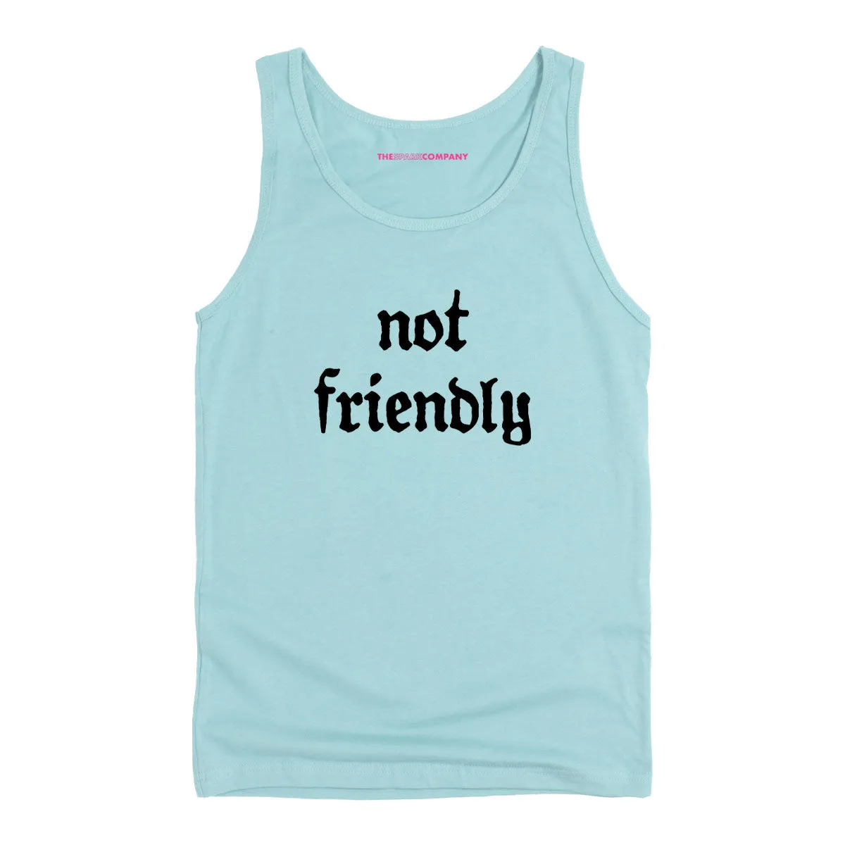 Not Friendly Tank Top sold by The Spark Company product image thumbnail 3