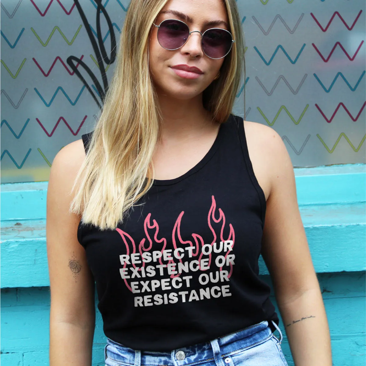 Respect Our Existence Or Expect Our Resistance Tank Top sold by The Spark Company product image thumbnail 2