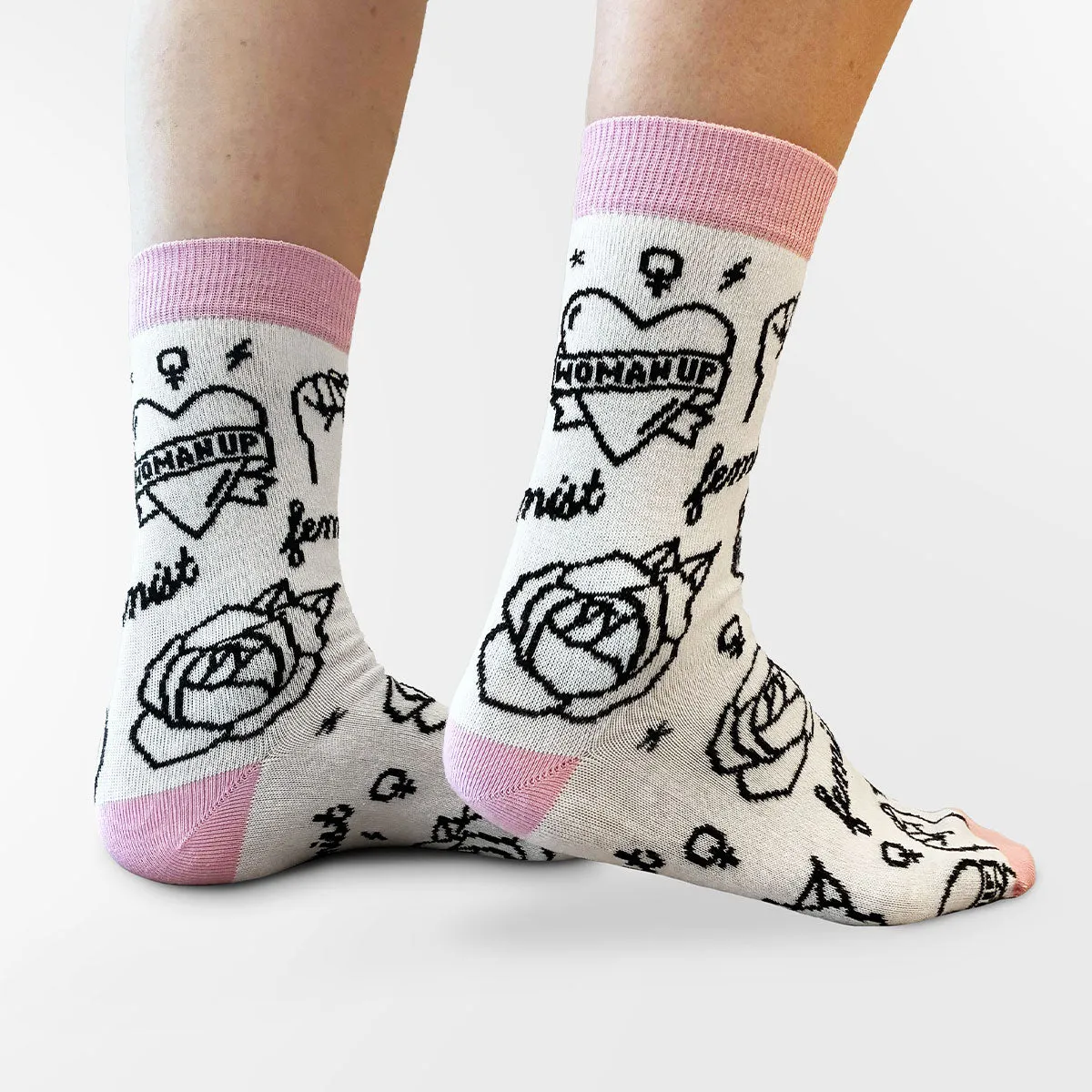 Feminist Tattoo Socks sold by The Spark Company product image thumbnail 3