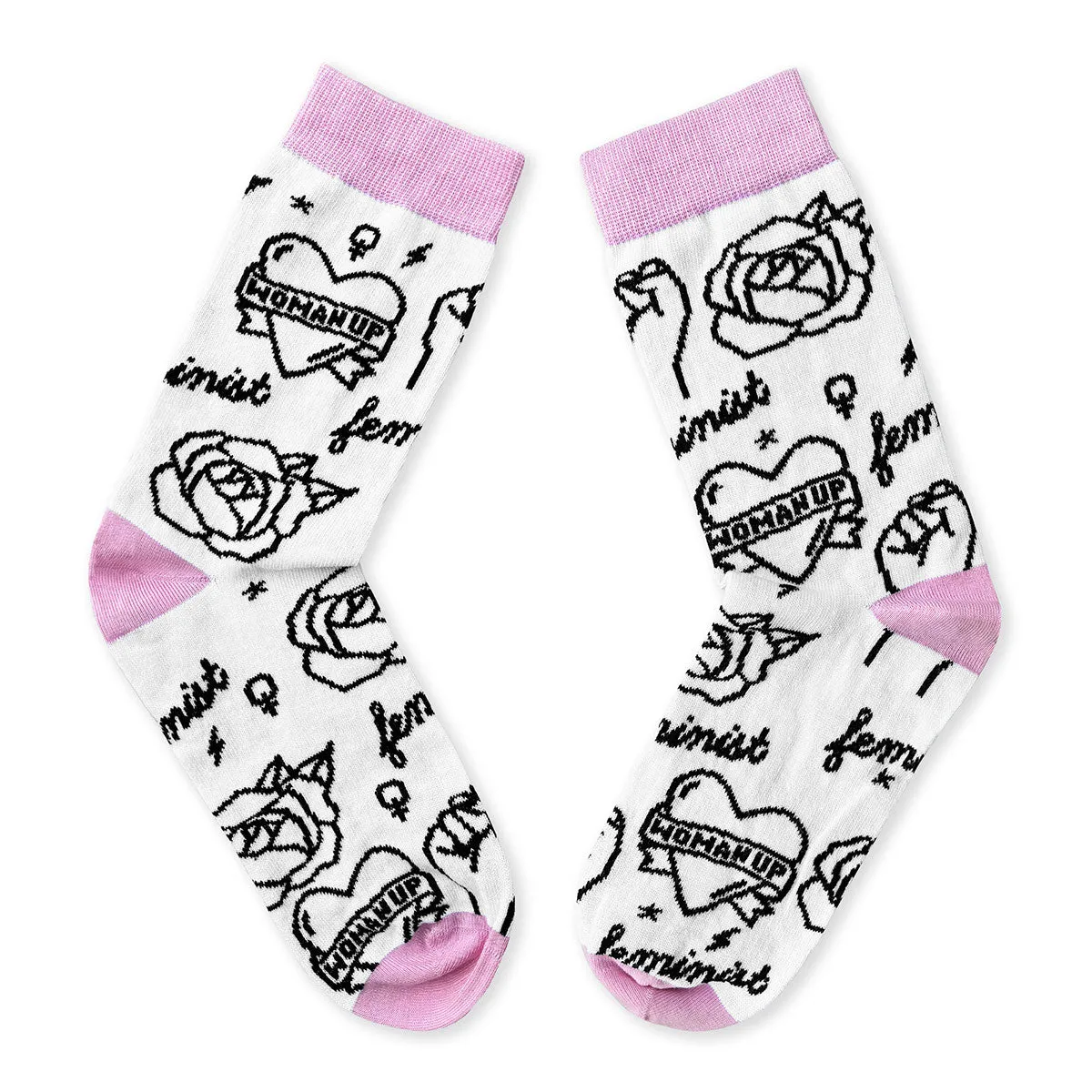 Feminist Tattoo Socks sold by The Spark Company
