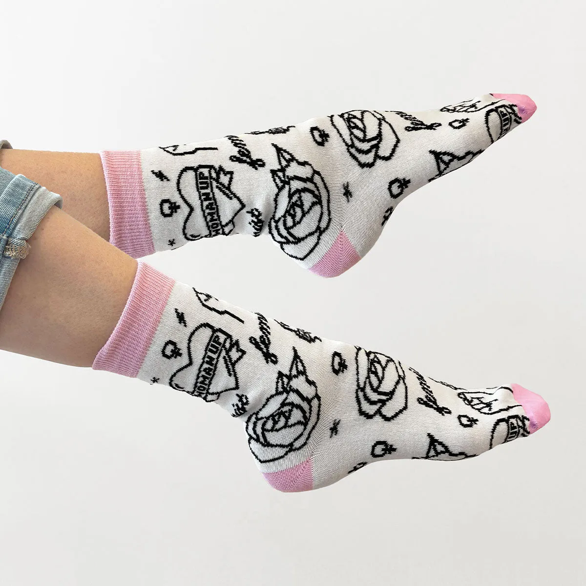 Feminist Tattoo Socks sold by The Spark Company product image thumbnail 2