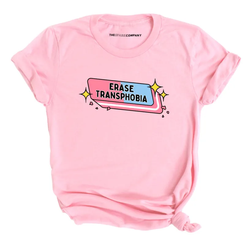 Erase Transphobia T-Shirt sold by The Spark Company