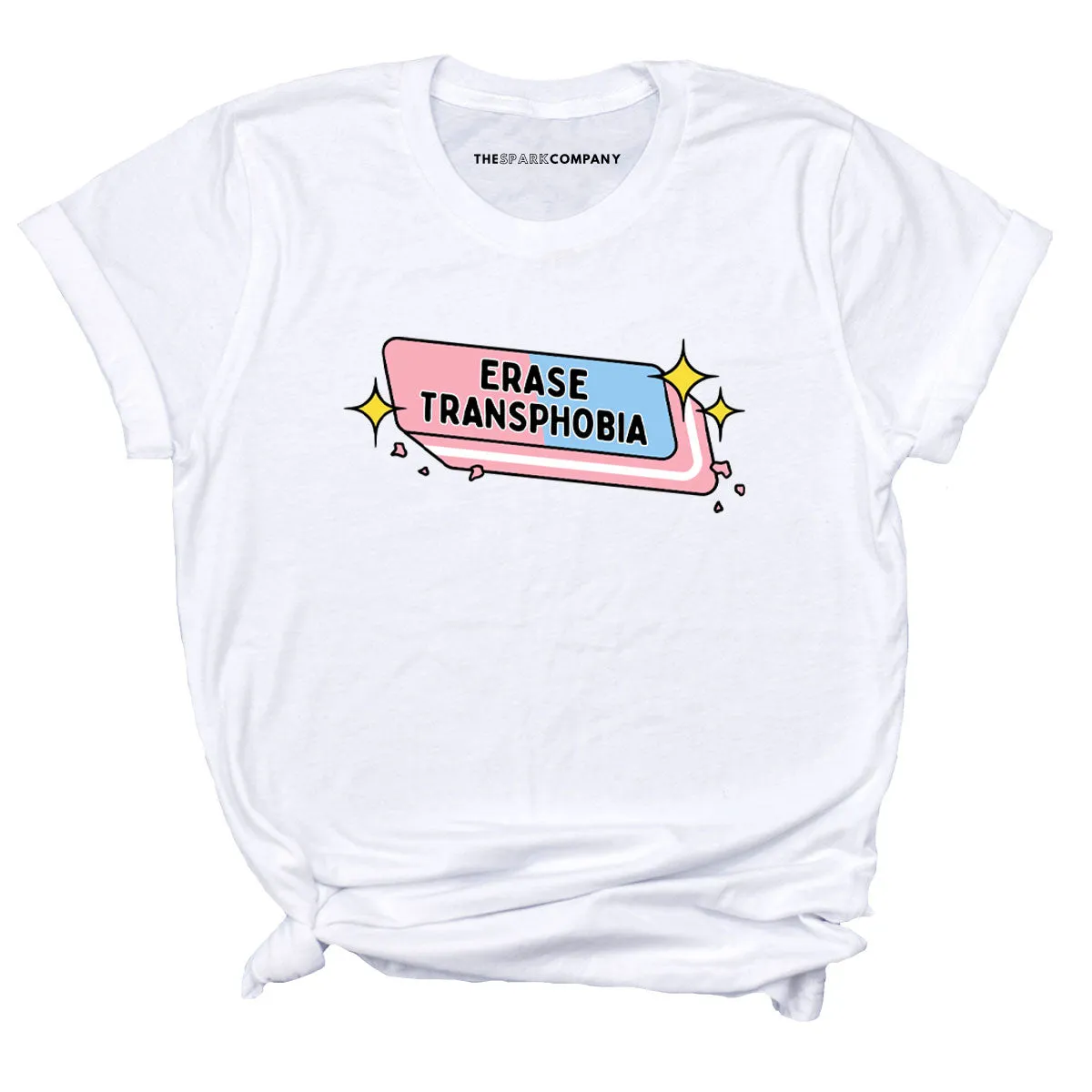 Erase Transphobia T-Shirt sold by The Spark Company product image thumbnail 4