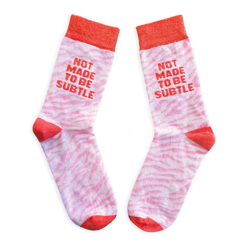 Not Made To Be Subtle Glitter Socks sold by The Spark Company