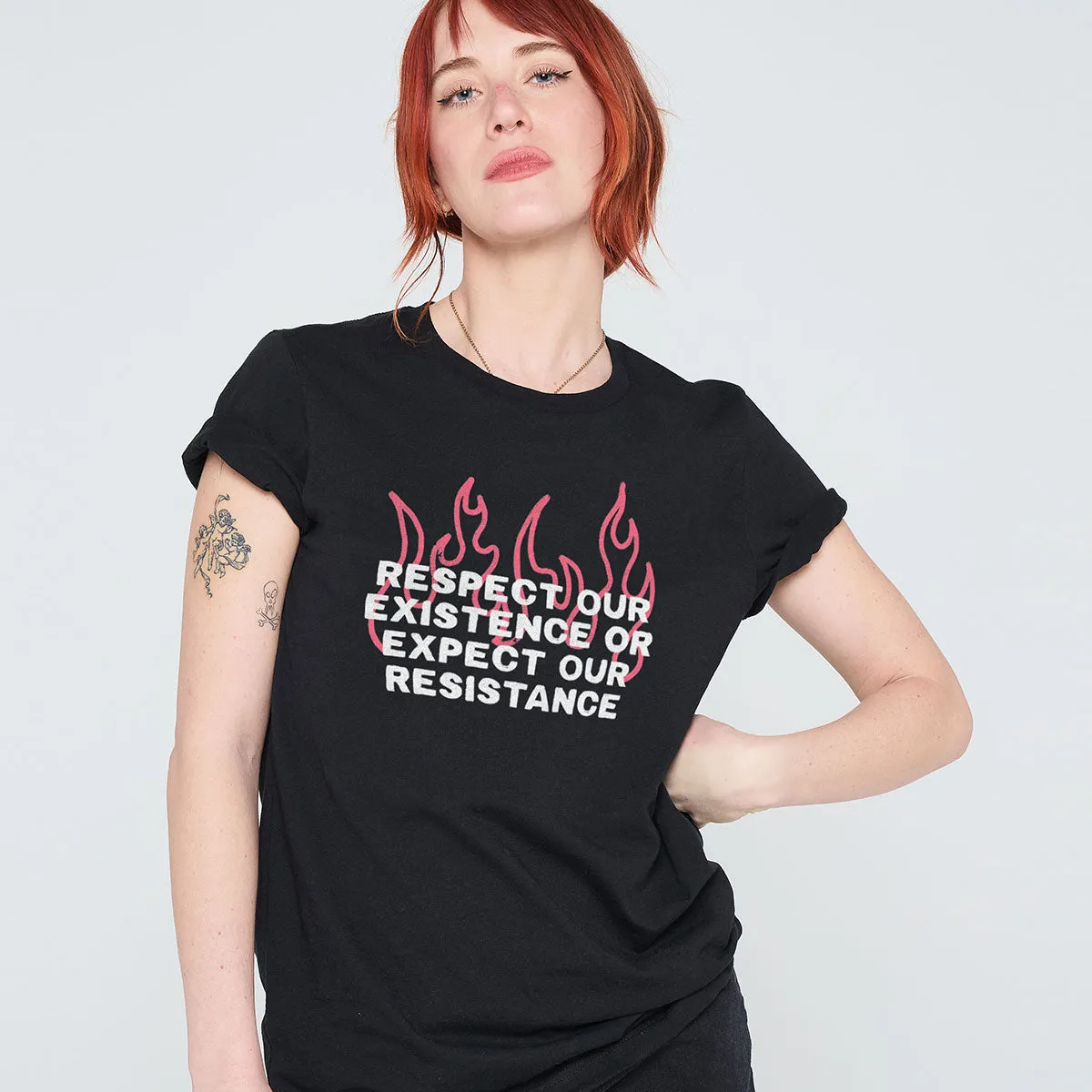 Respect Our Existence Or Expect Our Resistance T-Shirt sold by The Spark Company product image thumbnail 2
