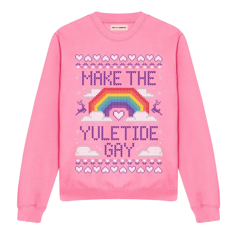 Make The Yuletide Gay Ugly Christmas Jumper sold by The Spark Company