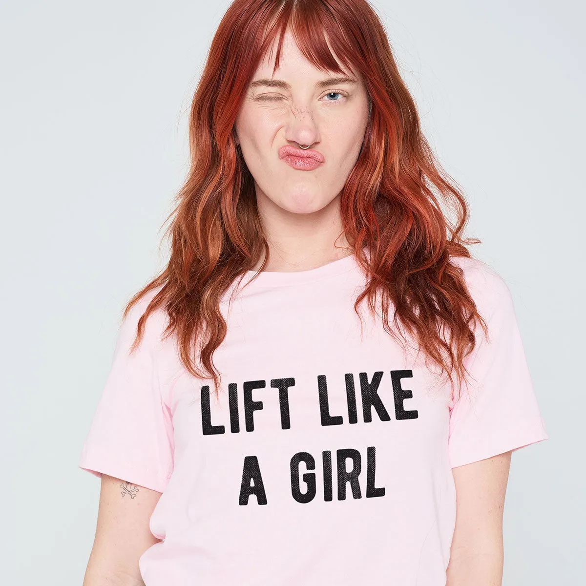 Lift Like A Girl T-Shirt sold by The Spark Company product image thumbnail 2