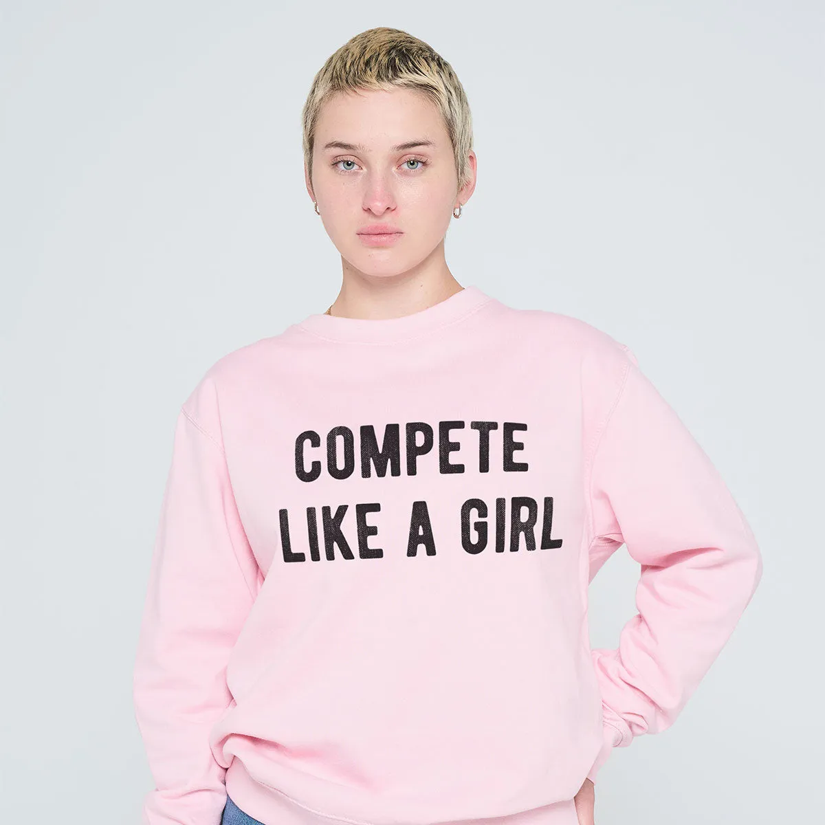 Compete Like A Girl Sweatshirt sold by The Spark Company product image thumbnail 2