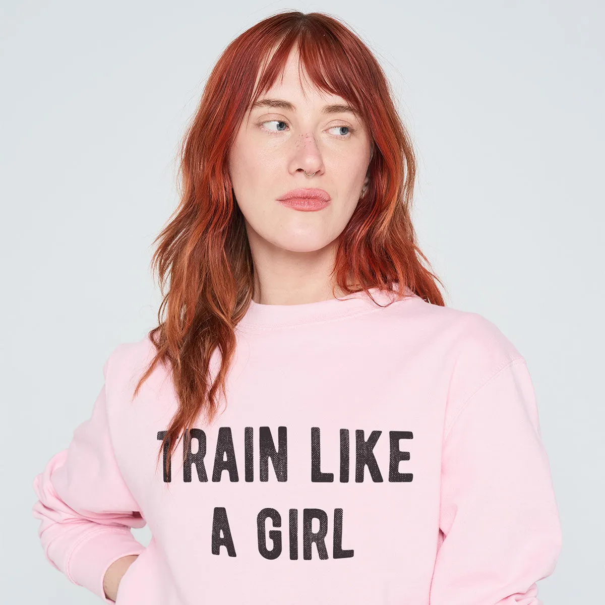 Train Like A Girl Sweatshirt sold by The Spark Company product image thumbnail 2