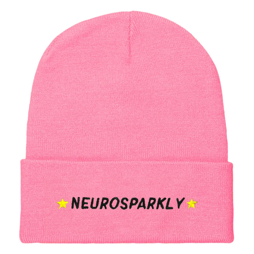 Neurosparkly Embroidered Beanie Hat sold by The Spark Company product image thumbnail 5