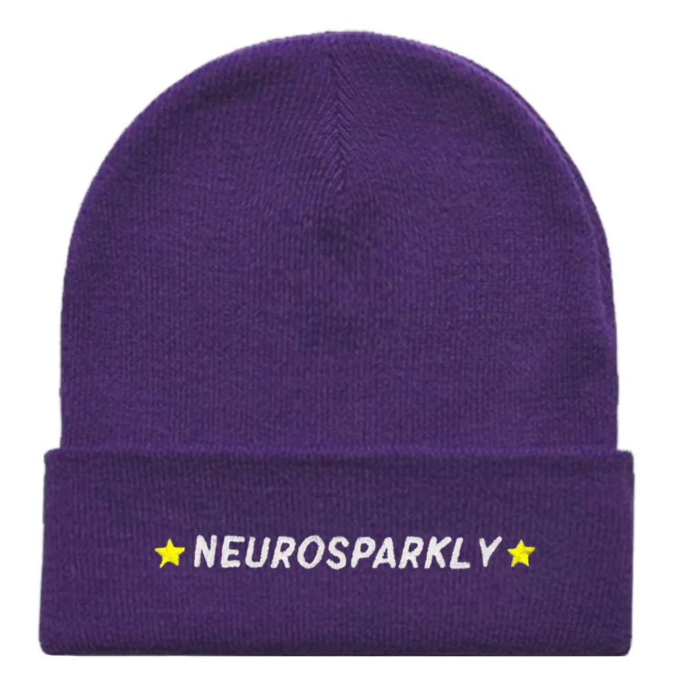 Neurosparkly Embroidered Beanie Hat sold by The Spark Company product image thumbnail 4