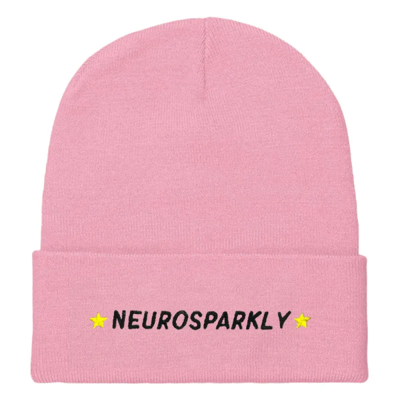 Neurosparkly Embroidered Beanie Hat sold by The Spark Company