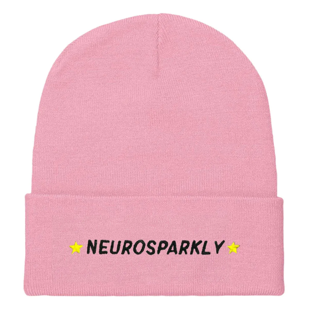 Neurosparkly Embroidered Beanie Hat sold by The Spark Company