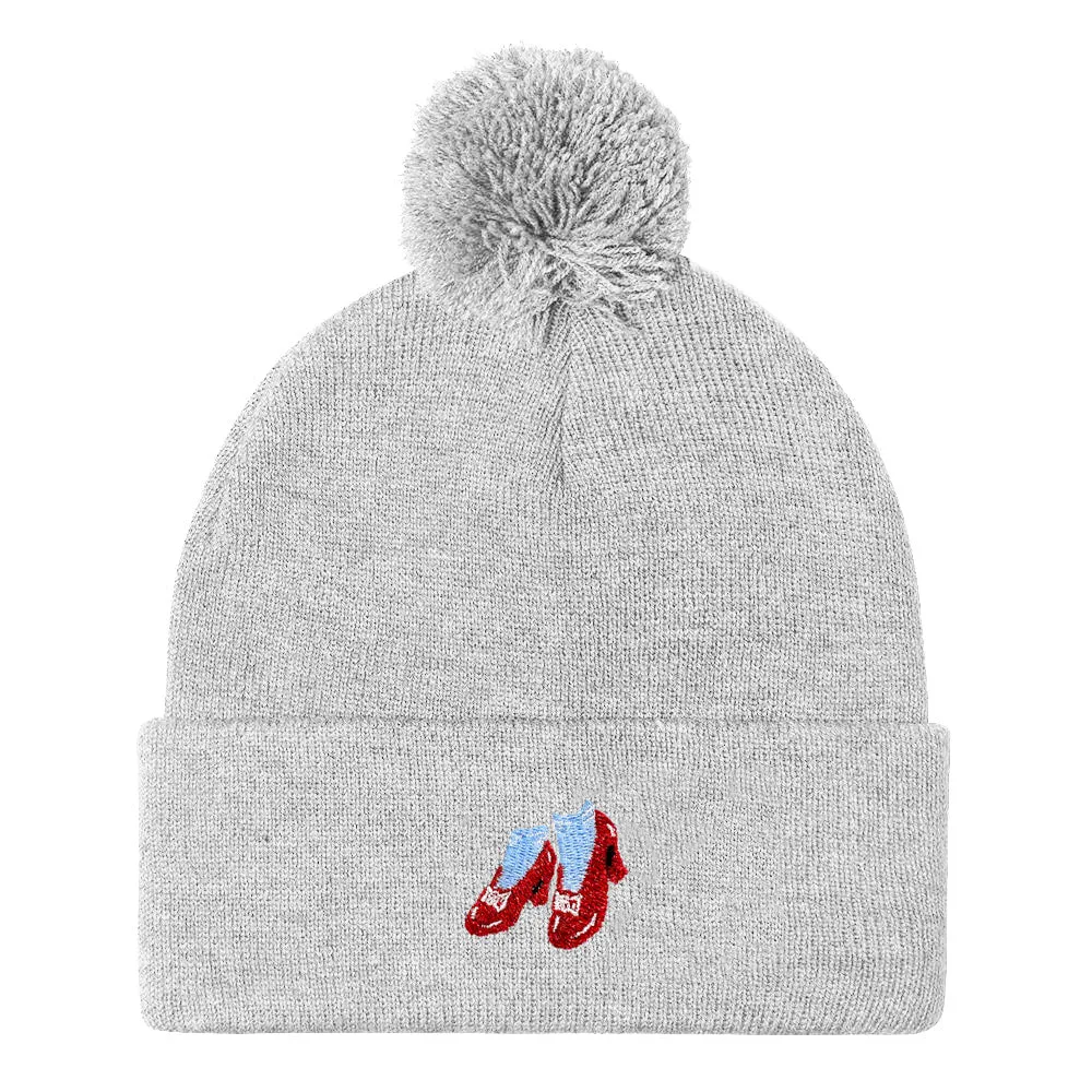 Ruby Slippers Embroidered Pom Pom Beanie Hat sold by The Spark Company product image thumbnail 3