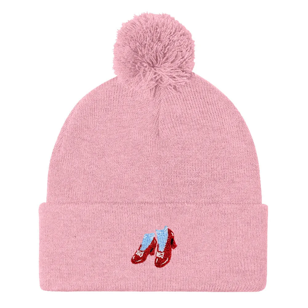 Ruby Slippers Embroidered Pom Pom Beanie Hat sold by The Spark Company product image thumbnail 2