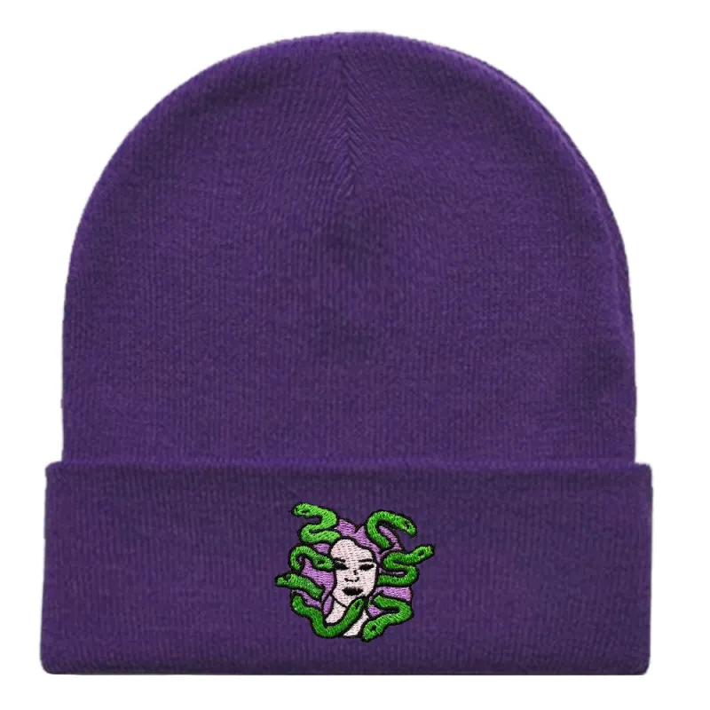 Medusa Embroidered Beanie Hat sold by The Spark Company