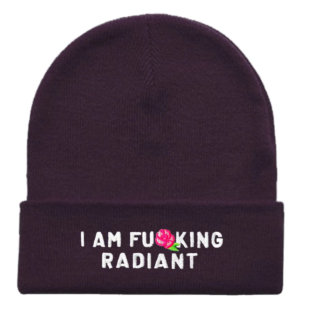 I Am F*cking Radiant Embroidered Beanie Hat sold by The Spark Company product image thumbnail 3