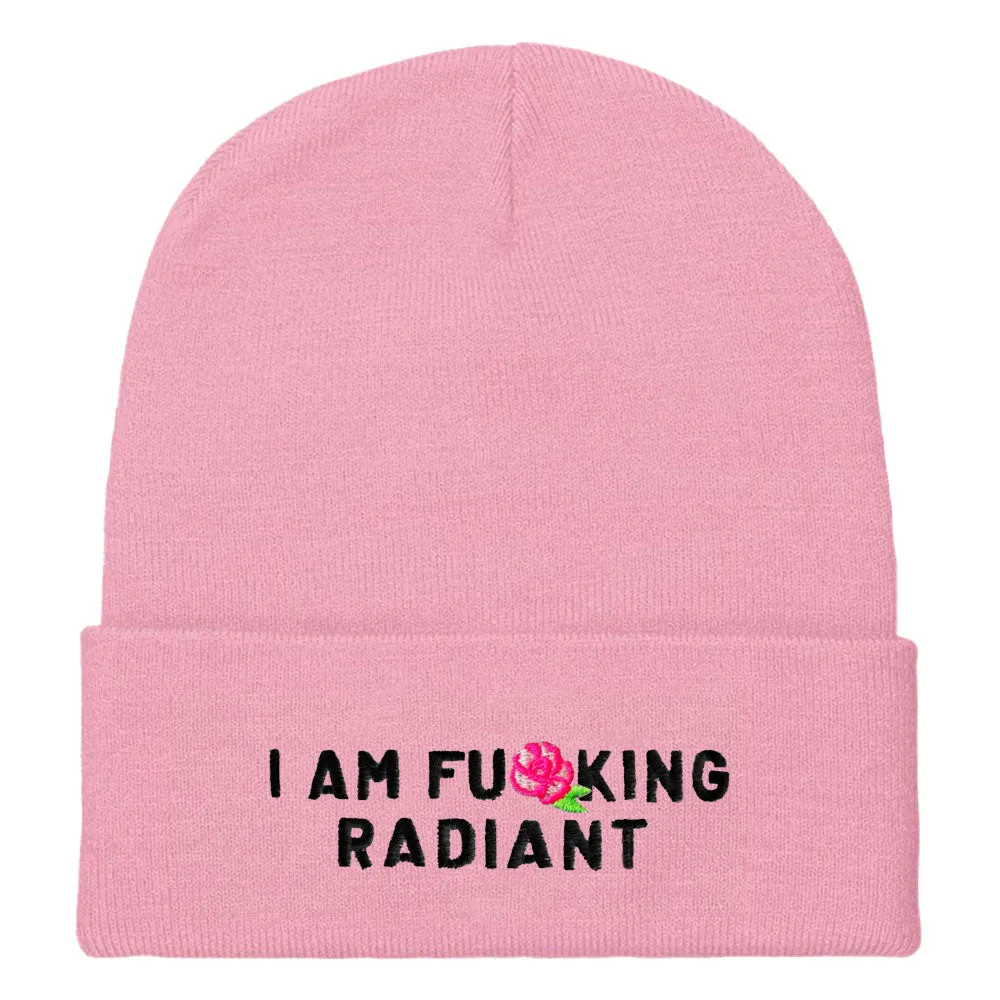 I Am F*cking Radiant Embroidered Beanie Hat sold by The Spark Company product image thumbnail 2