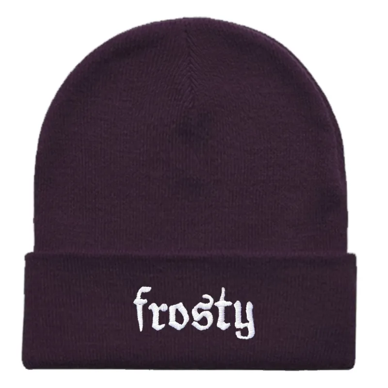 Frosty Embroidered Beanie Hat made by The Spark Company