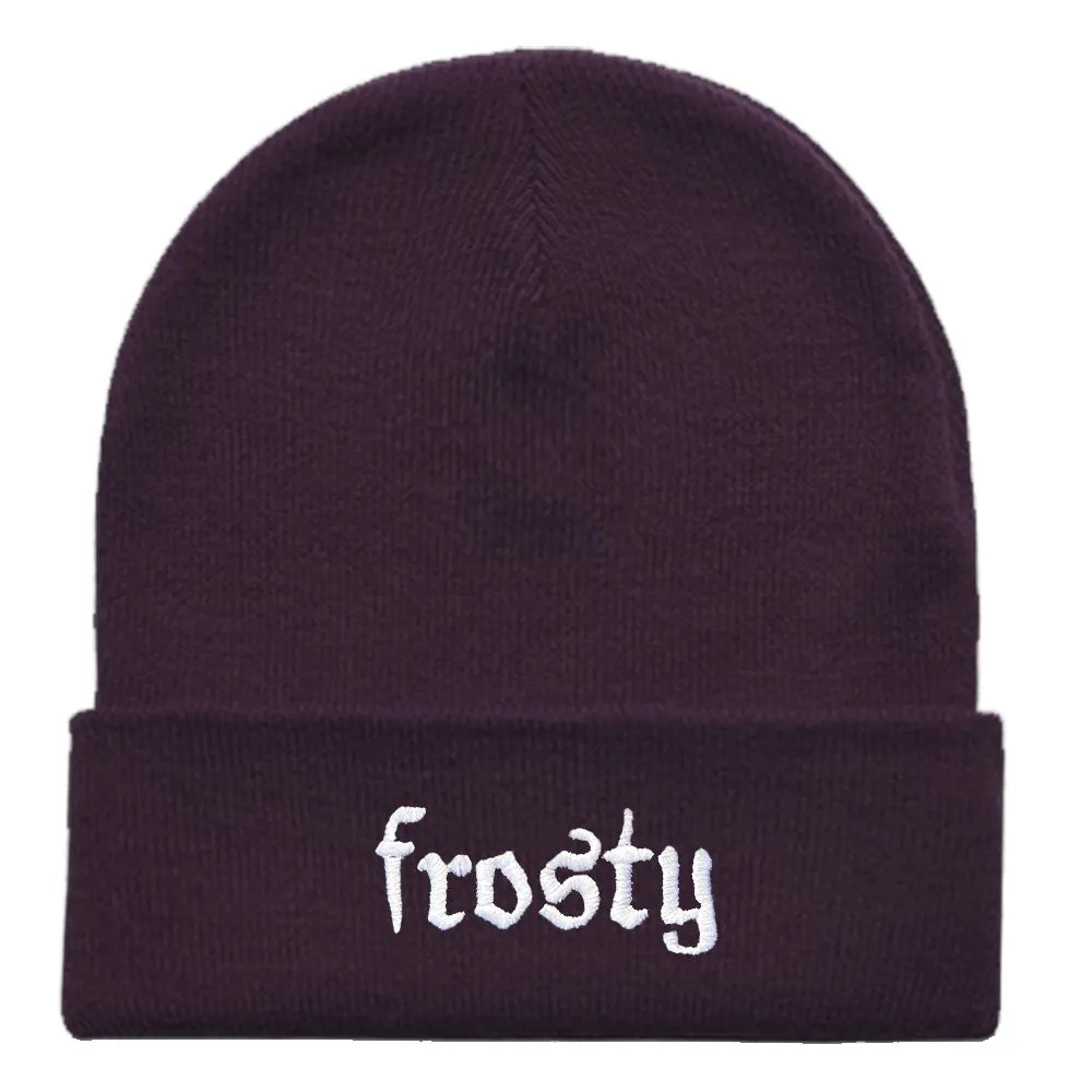 Frosty Embroidered Beanie Hat sold by The Spark Company