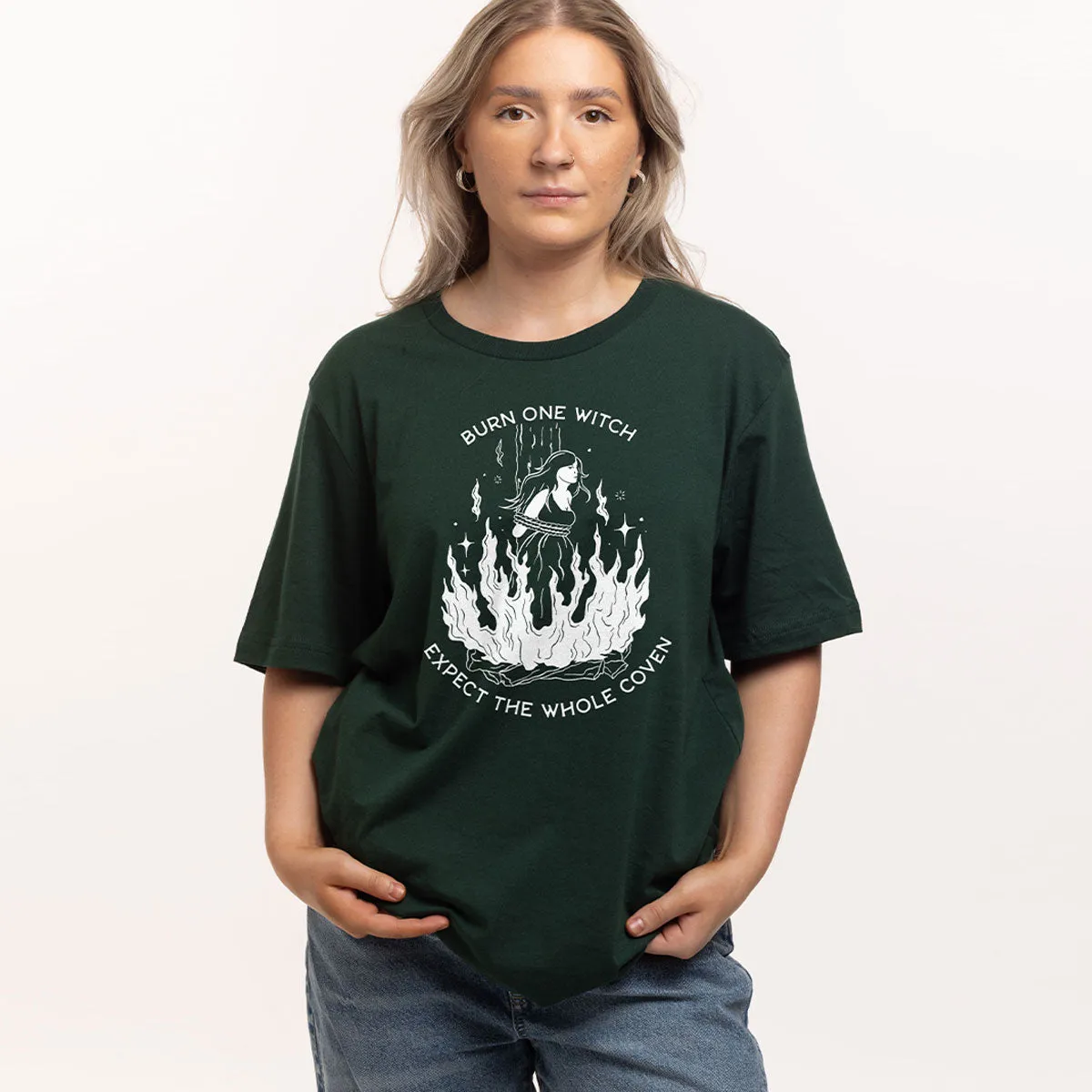 Burn One Witch Expect The Whole Coven T-Shirt sold by The Spark Company product image thumbnail 2
