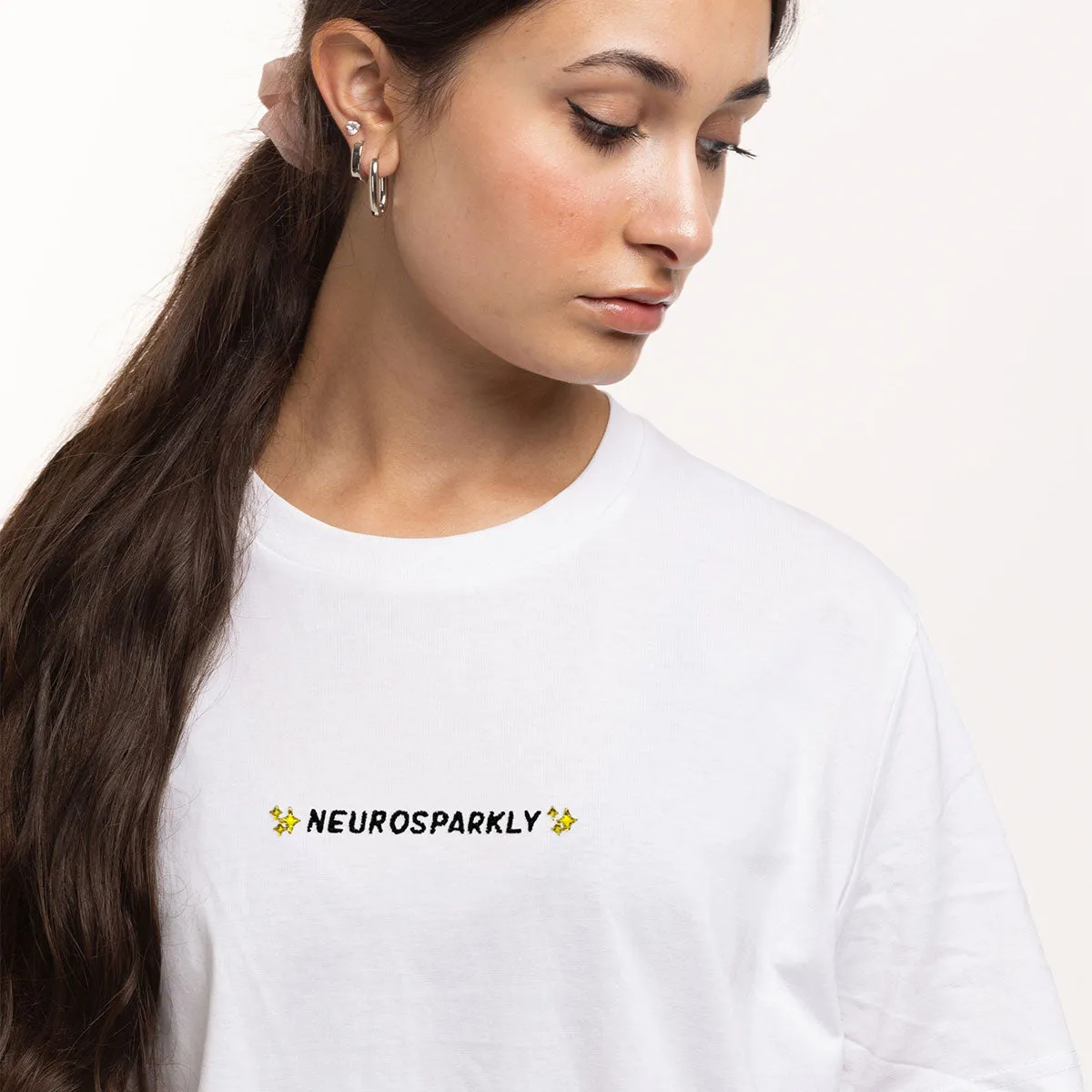 Neurosparkly Embroidered T-Shirt sold by The Spark Company product image thumbnail 2