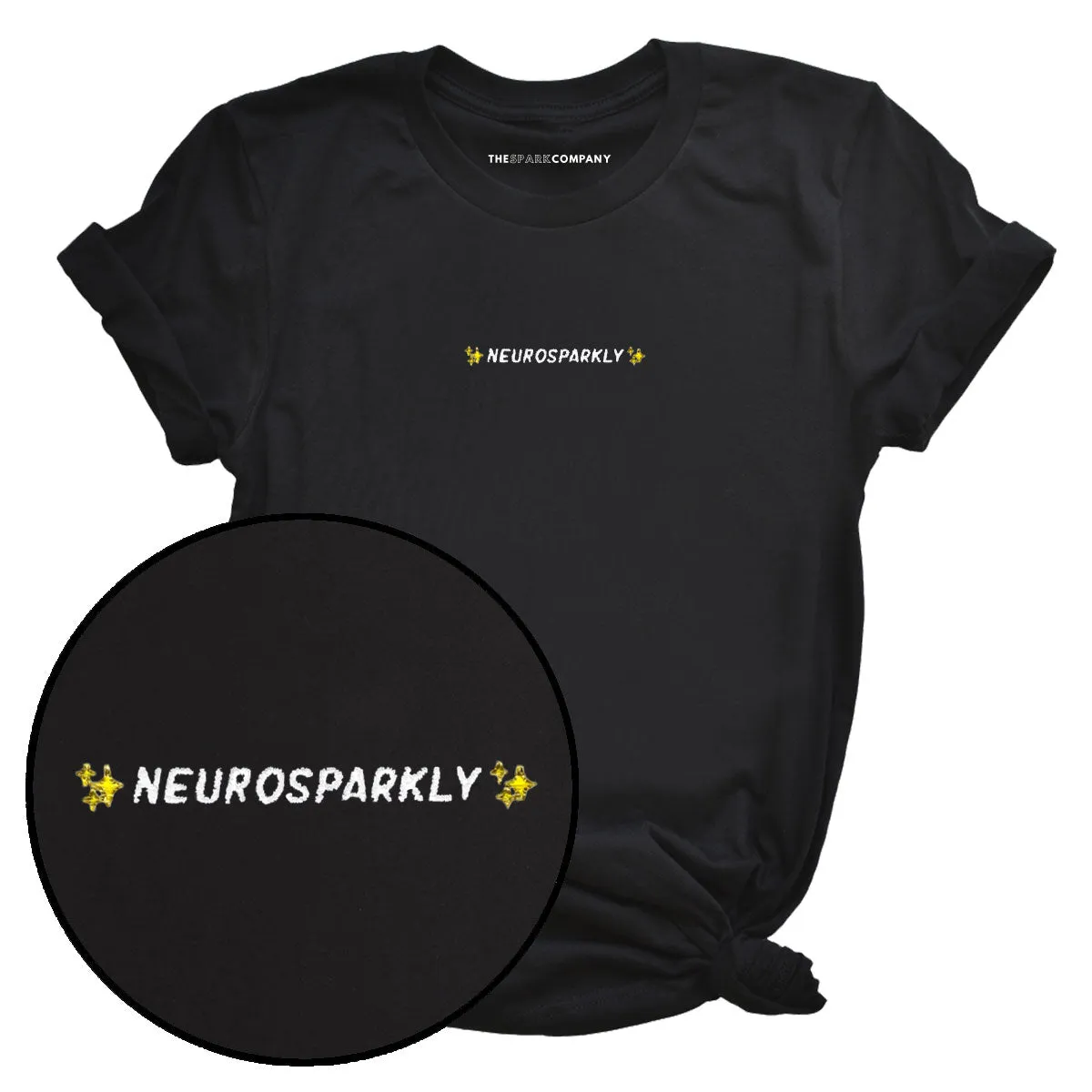 Neurosparkly Embroidered T-Shirt sold by The Spark Company product image thumbnail 3