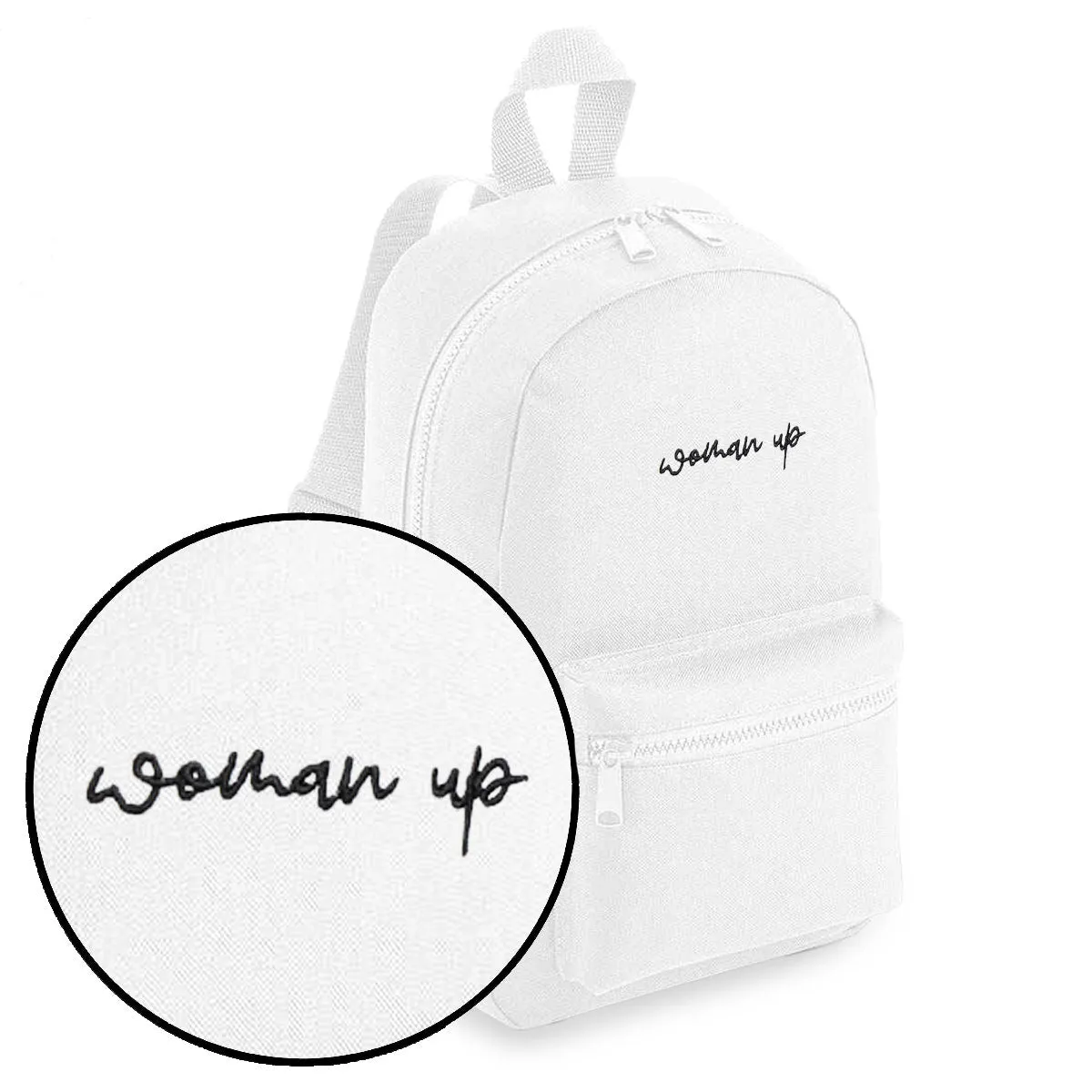 Woman Up Embroidered Mini Backpack sold by The Spark Company product image thumbnail 5